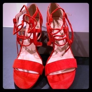 Franco Sarto block helped strappy sandals